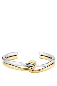 Bangle with silver and gold effects