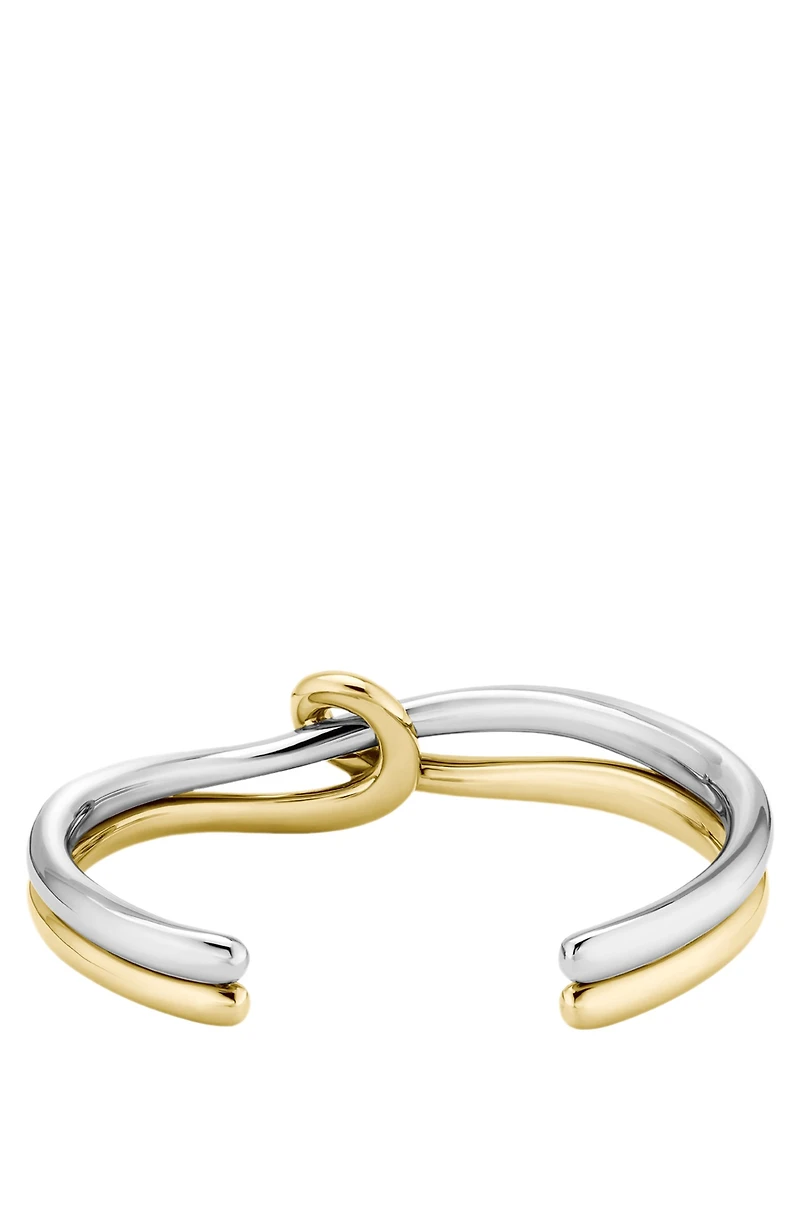 Bangle with silver and gold effects