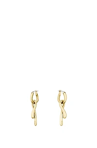 Ribbon-style earrings in a gold-tone effect