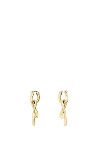 Ribbon-style earrings in a gold-tone effect