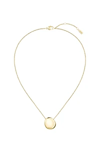 Gold-tone necklace with pebble-style pendant