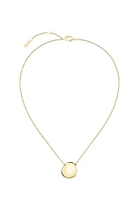 Gold-tone necklace with pebble-style pendant