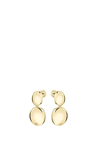 Gold-tone earrings with pebble style