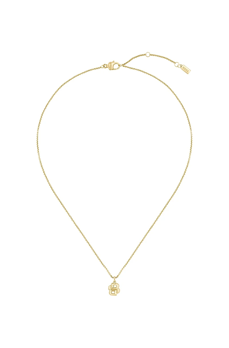 Gold-tone necklace with Double B monogram pendant