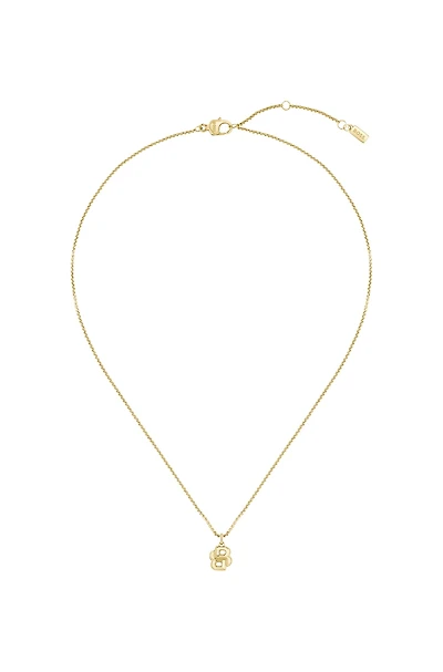 Gold-tone necklace with Double B monogram pendant