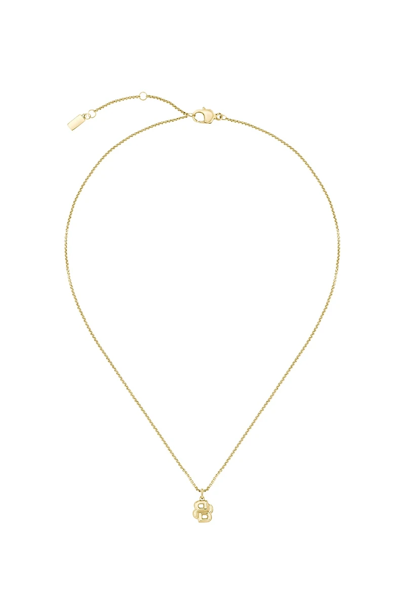 Gold-tone necklace with Double B monogram pendant
