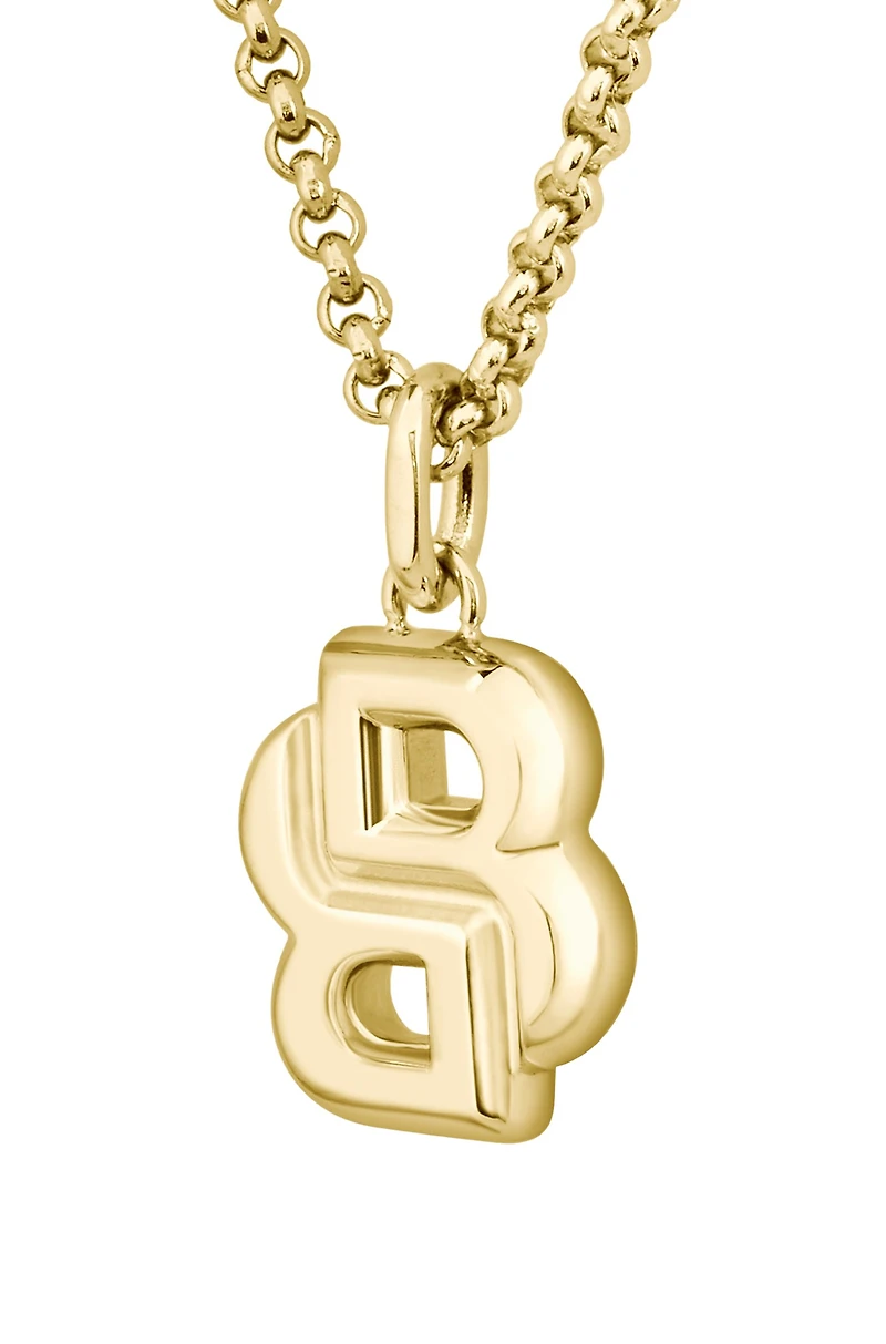 Gold-tone necklace with Double B monogram pendant