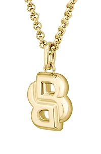 Gold-tone necklace with Double B monogram pendant