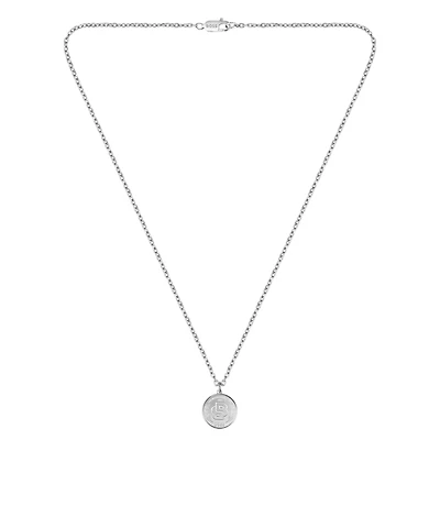 Silver-tone necklace with Double B monogram medallion