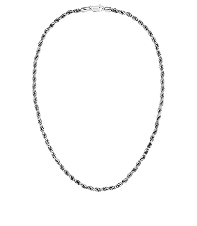 Silver-tone necklace with rope-style chain