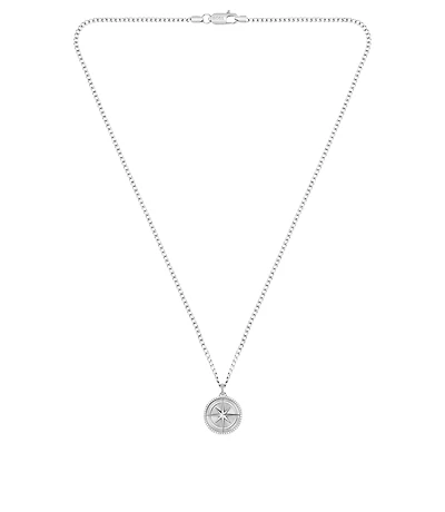 Silver-tone necklace with medallion pendant