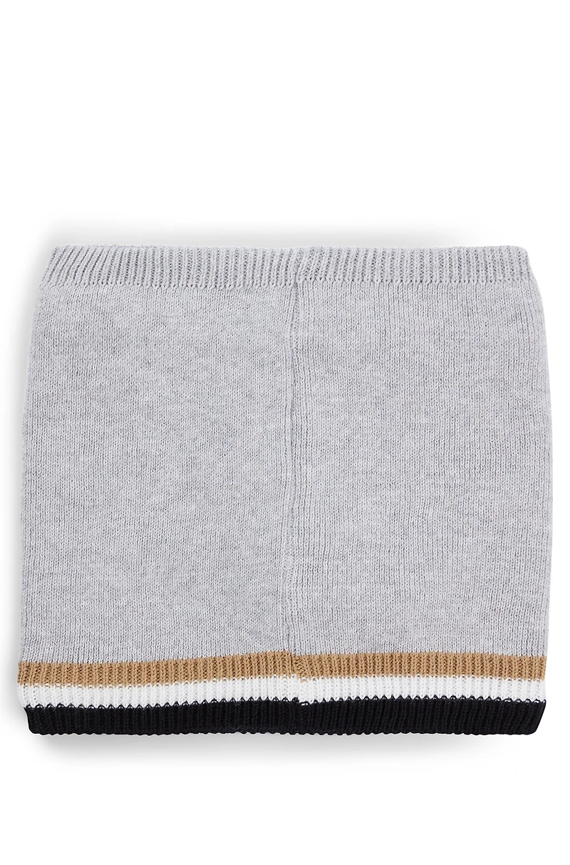 Kids' logo snood with faux-fur lining