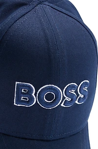 Kids' cap cotton twill with raised logo
