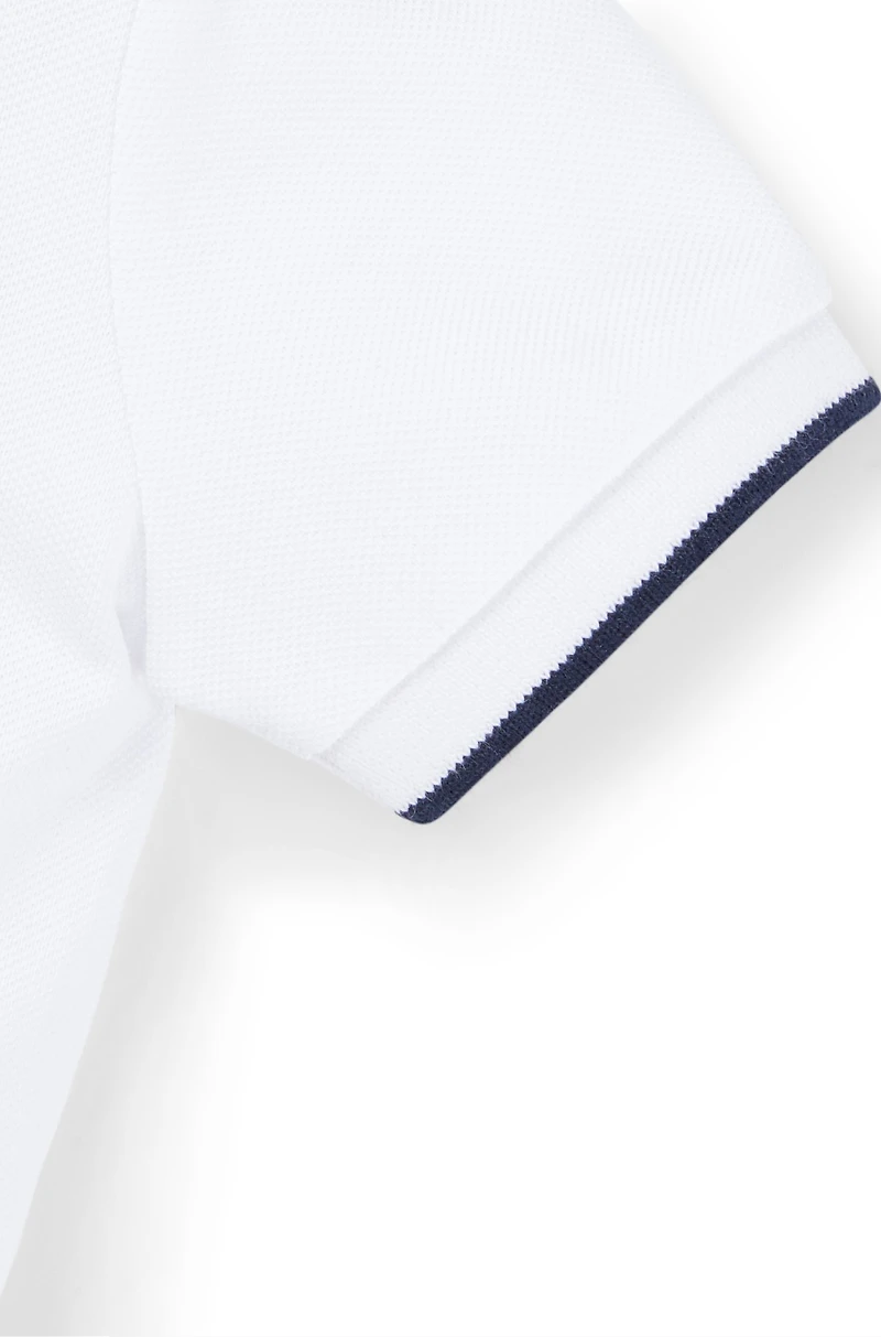Kids' logo-print polo shirt cotton piqué