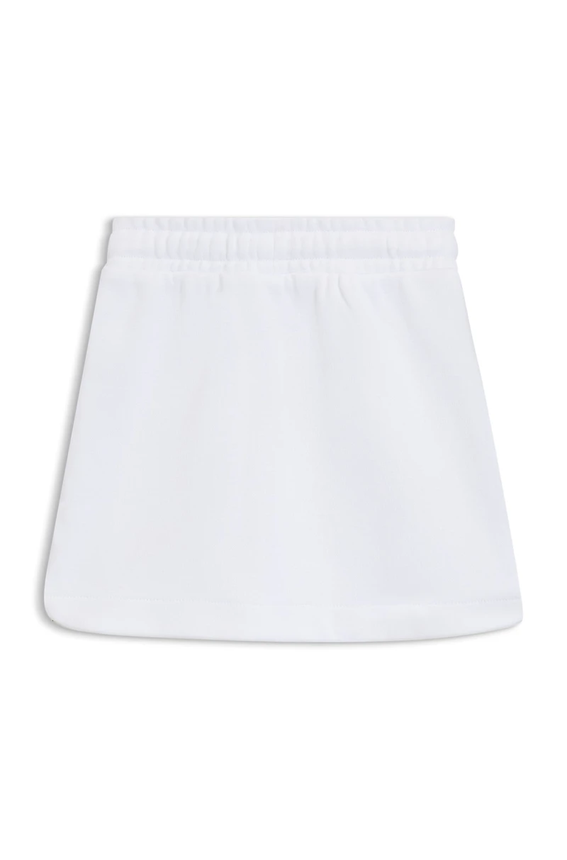 Kids' skirt cotton with logo-engraved press studs