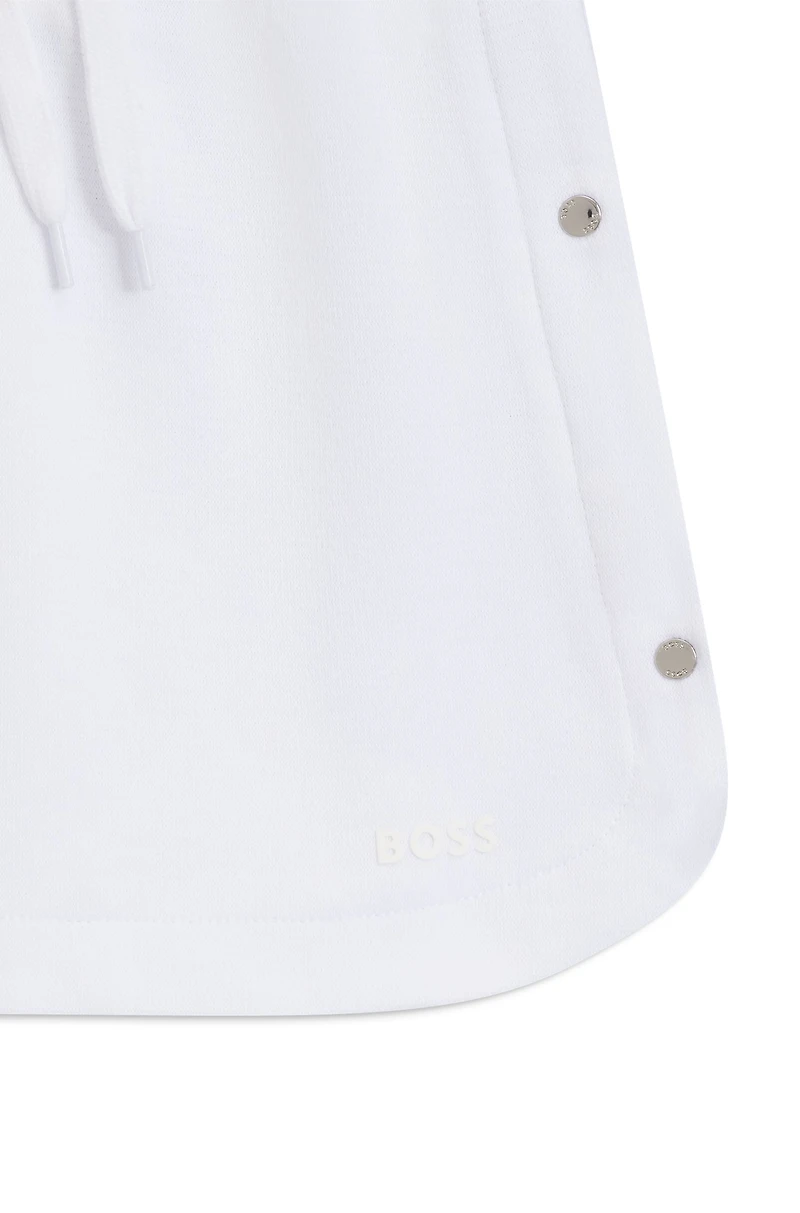 Kids' skirt cotton with logo-engraved press studs