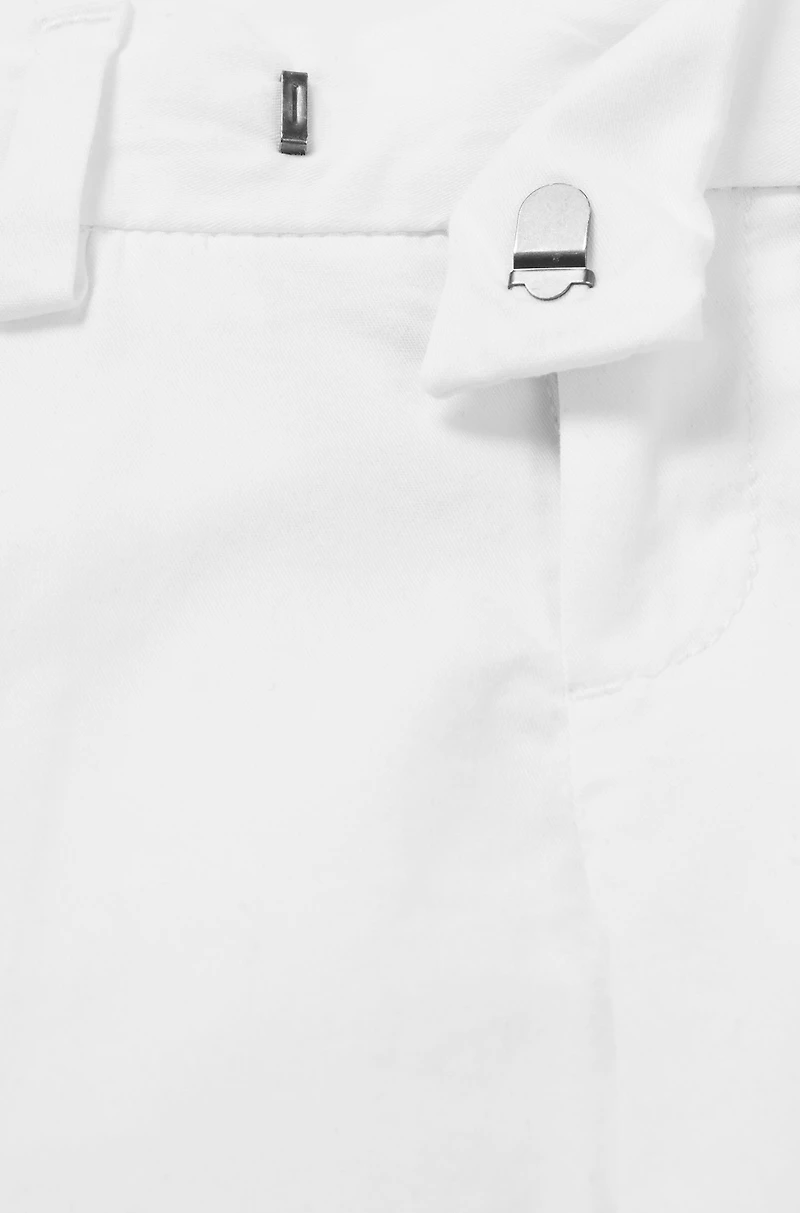 Kids' shorts cotton twill with cargo pockets