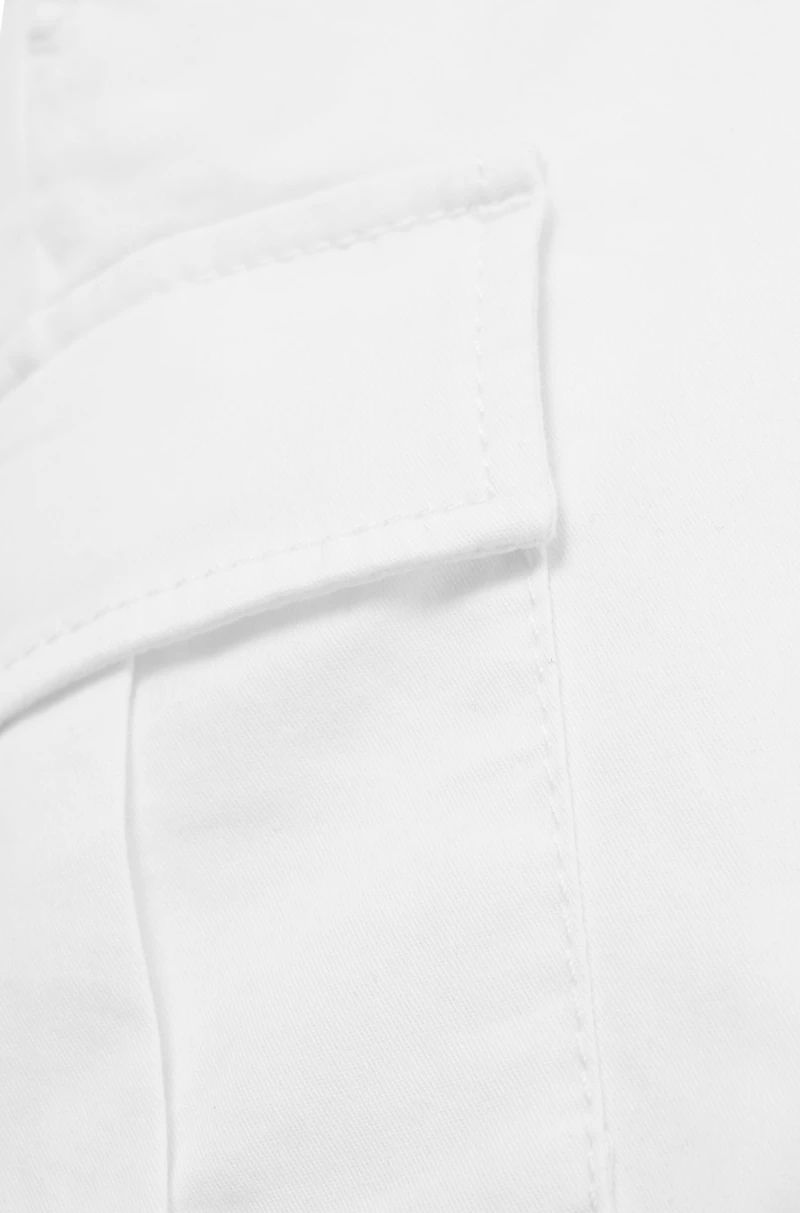 Kids' shorts cotton twill with cargo pockets
