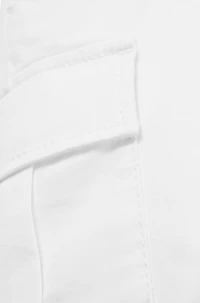 Kids' shorts cotton twill with cargo pockets