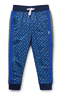 Kids' tracksuit bottoms with printed monograms
