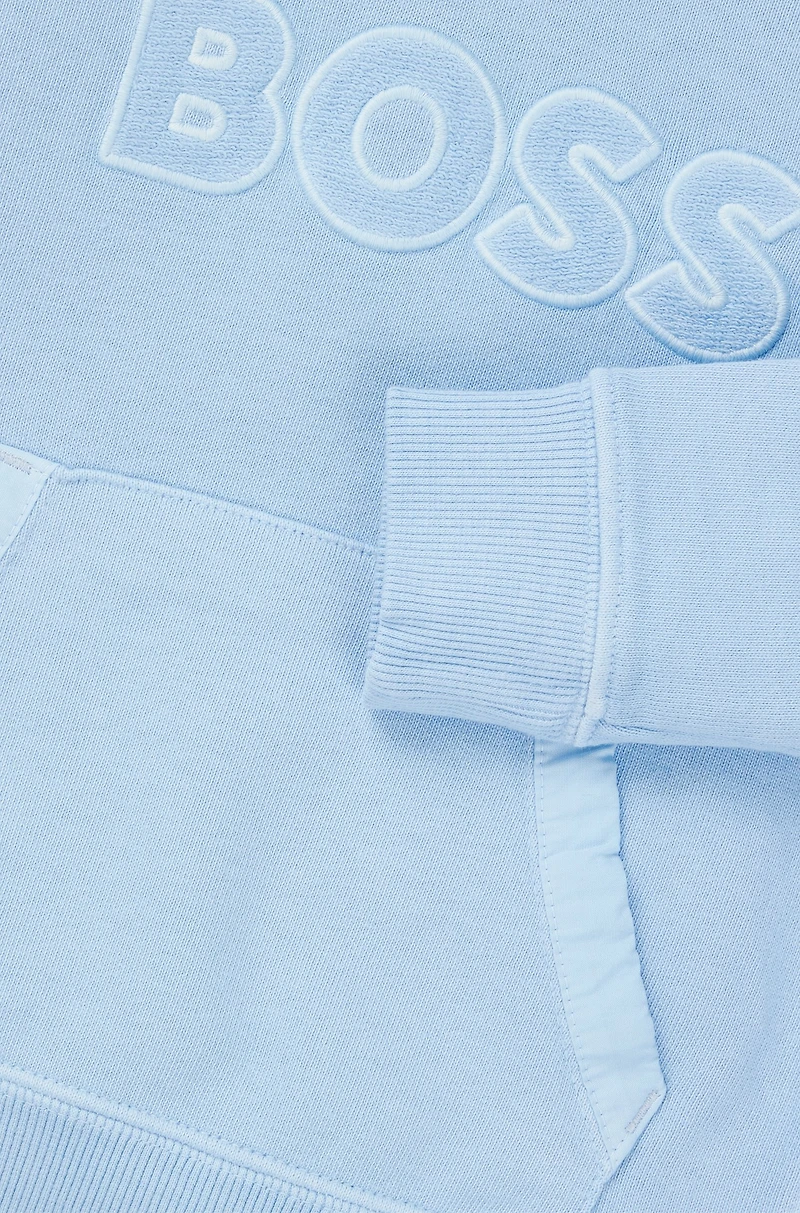 Kids' hoodie French terry with logo print
