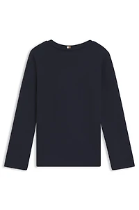 Kids' slim-fit long-sleeved T-shirt with hologram print