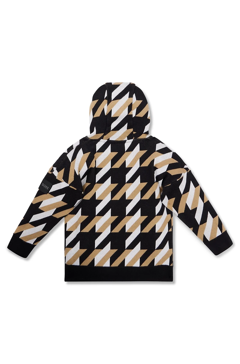 Kids' hoodie with signature all-over pattern