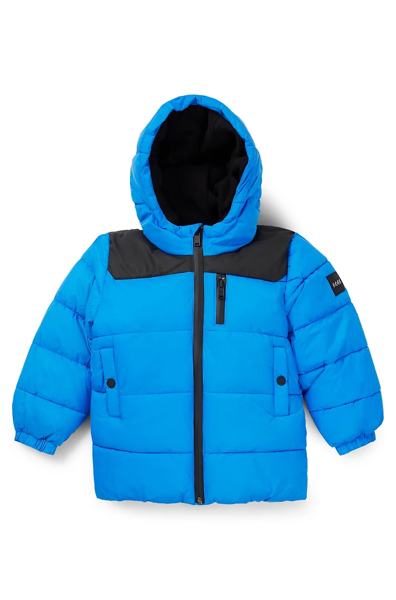 Kids' hooded jacket with logo details