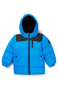 Kids' hooded jacket with logo details