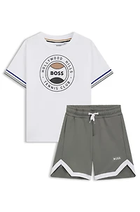 Kids' T-shirt and shorts set with branding