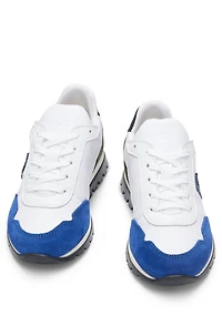 Kids' trainers mixed materials with monogram detail
