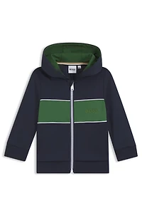 Kids' zip-up hoodie with embroidered logo