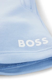 Kids' regular-fit fleece shorts with logo print