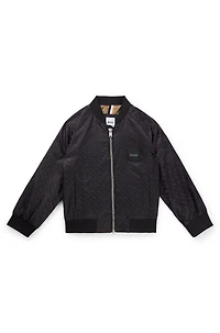 Kids' monogram jacket with logo patch