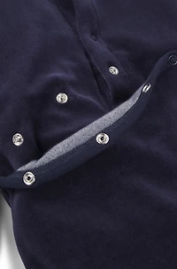 Baby logo-print sleepsuit velvet