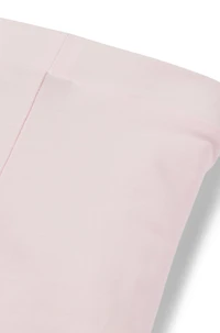 Baby leggings stretch cotton with logo-print hem