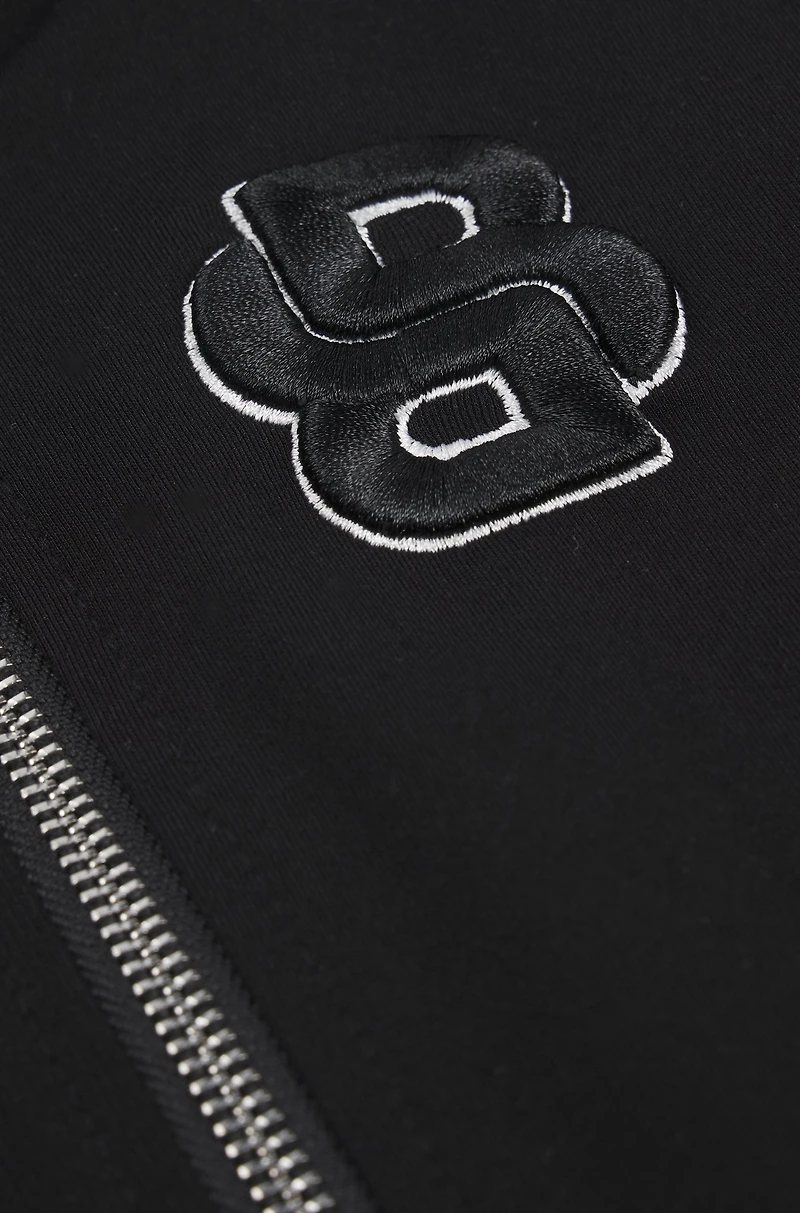 Kids' zip-up cardigan with Double B monogram