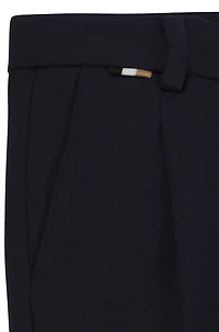 Kids' suit trousers stretch fabric with signature detailing