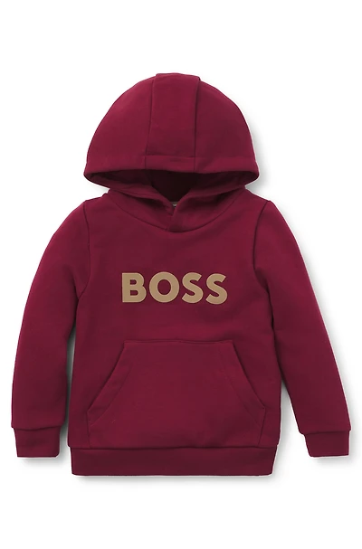 Kids' hoodie fleece with logo detail