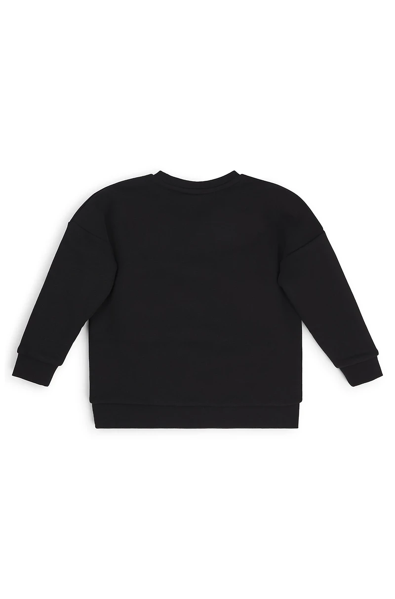 Kids' sweatshirt fleece with vertical logo