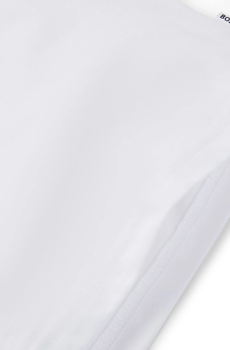 Kids' regular-fit T-shirt cotton with slogan artwork