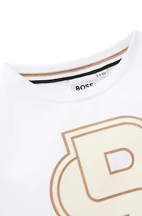 Kids' long-sleeved cotton T-shirt with Double B monogram