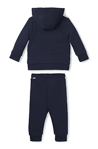 Kids' tracksuit with color-blocking and logo prints