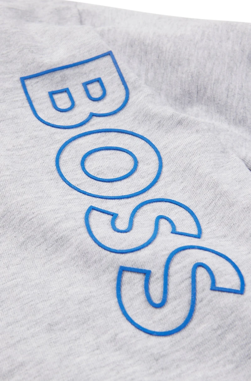Kids' long-sleeved T-shirt cotton with vertical logo
