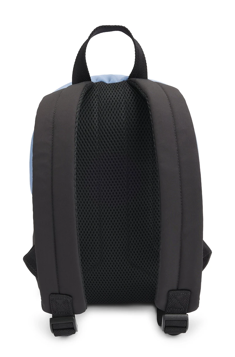 Kids' two-tone backpack with logo print