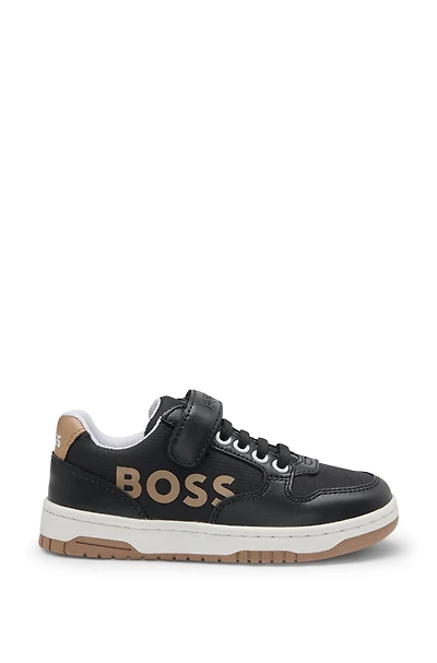 Kids' trainers leather and fabric