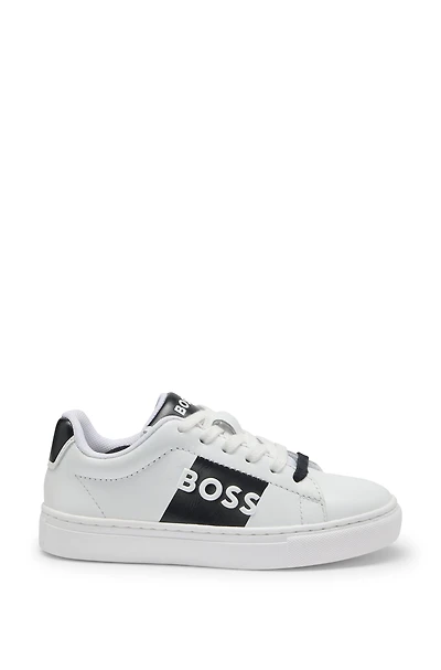 Kids' trainers leather with contrast details