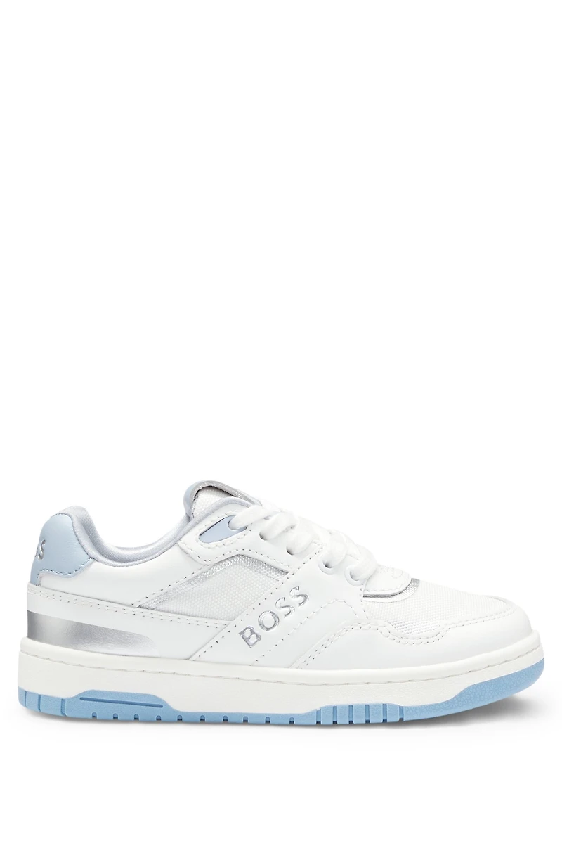 Kids' trainers leather and canvas