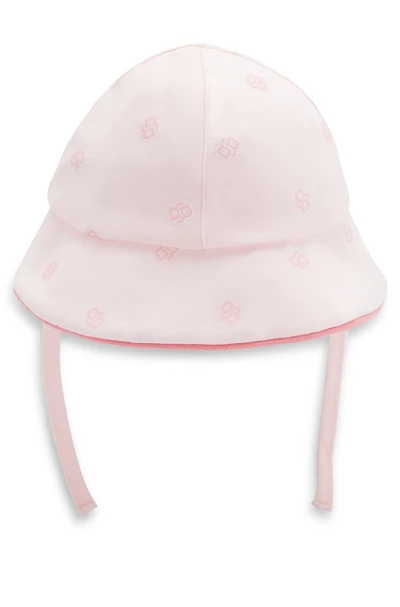 Baby hat cotton with Double B monograms