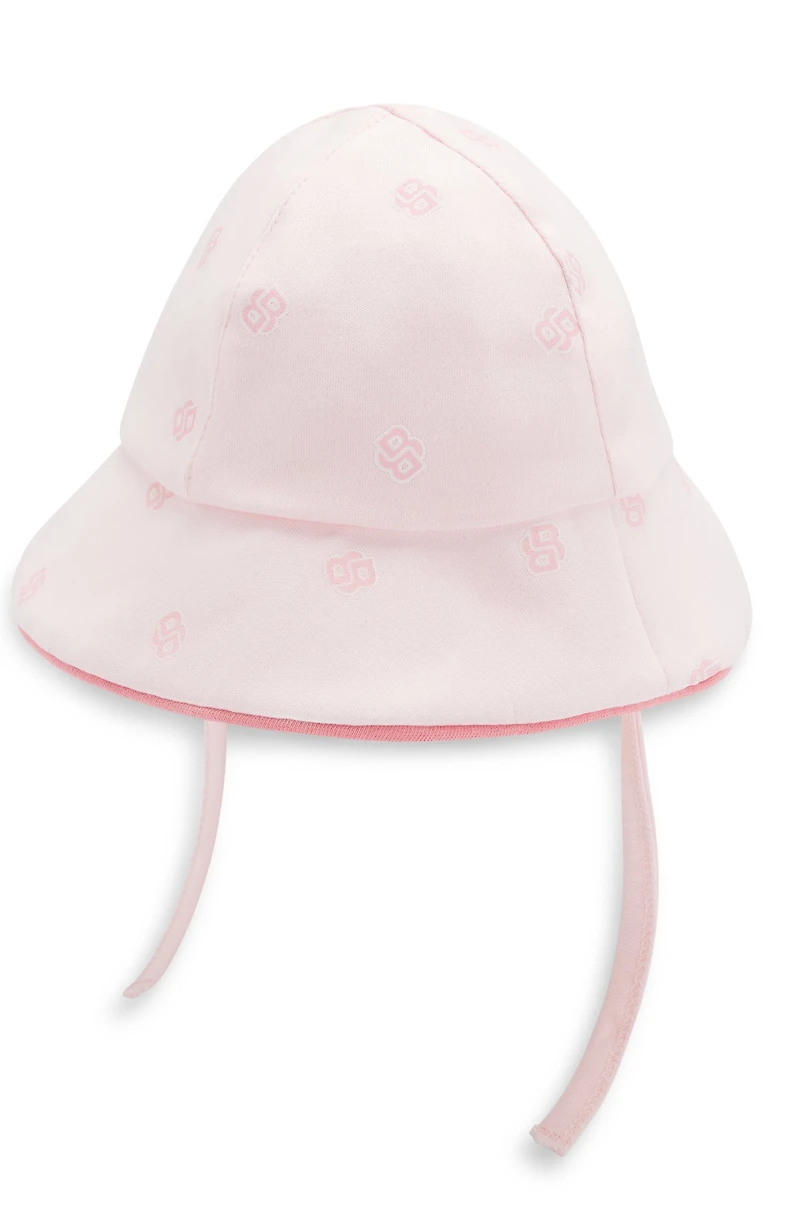 Baby hat cotton with Double B monograms